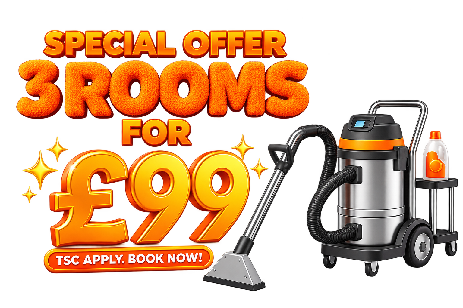 Special Offer 3 Rooms for £99
